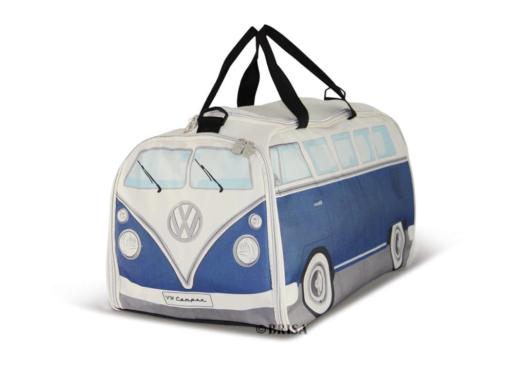 BRISA VW Collection - Volkswagen Bus T1 Camper Van Transporter Gymnastikpose (Blue/Beige)