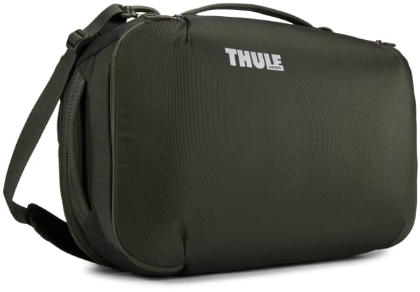 Thule Subterra TSD-340 Dark Forest, Kabinkoffert, Khaki, Dark Forest, Sidelomme, Topplomme, Maskenettlomme, Glidelås