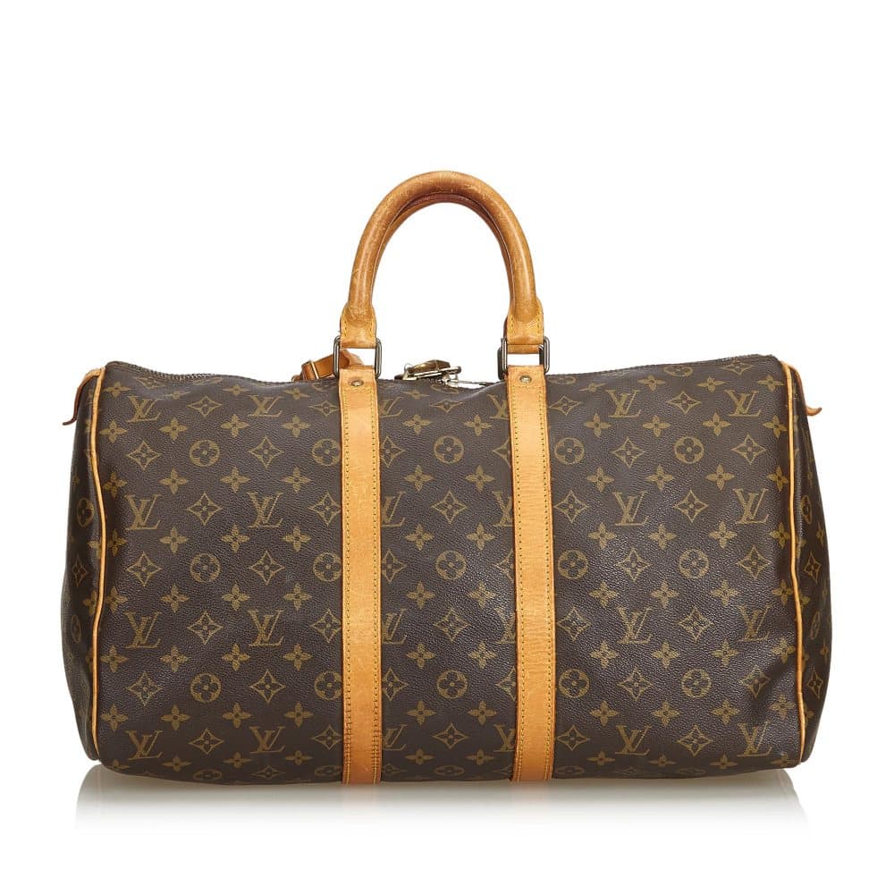 Pre-owned Louis Vuitton Monogram Keepall 45 Brown