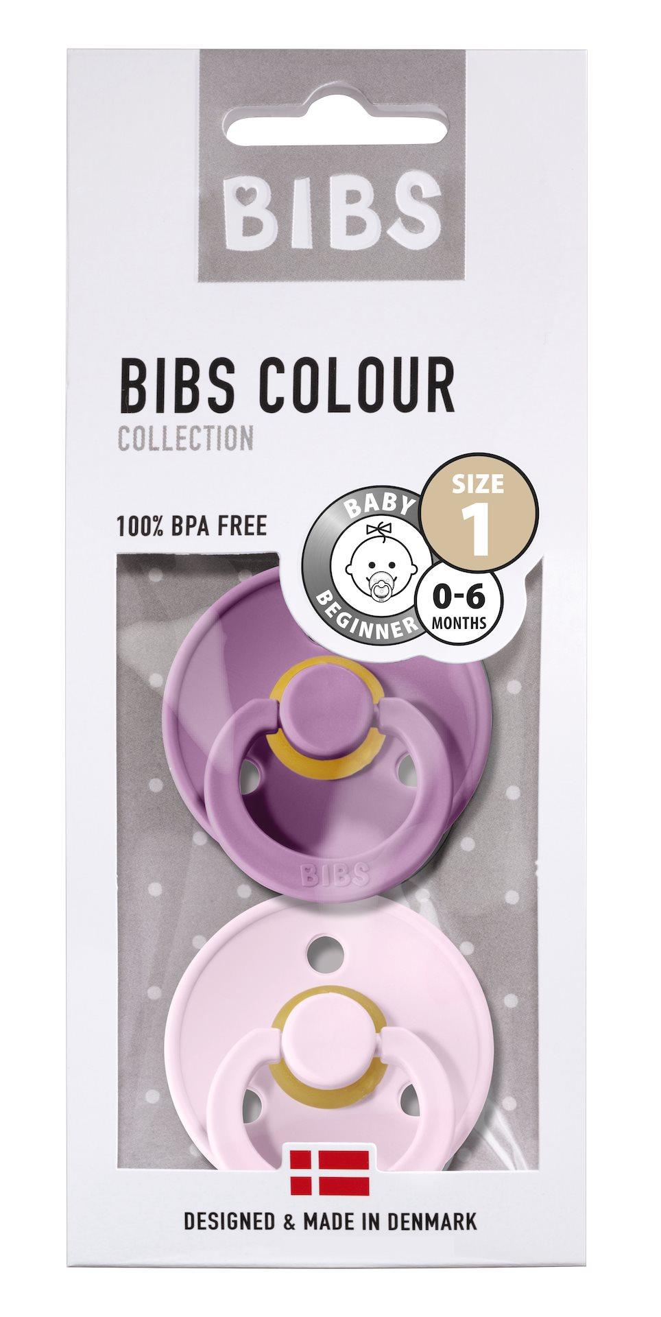 BIBS Sutter Colour 2-Pack Str.1 (0-6M), (Lavender/Baby Pink)