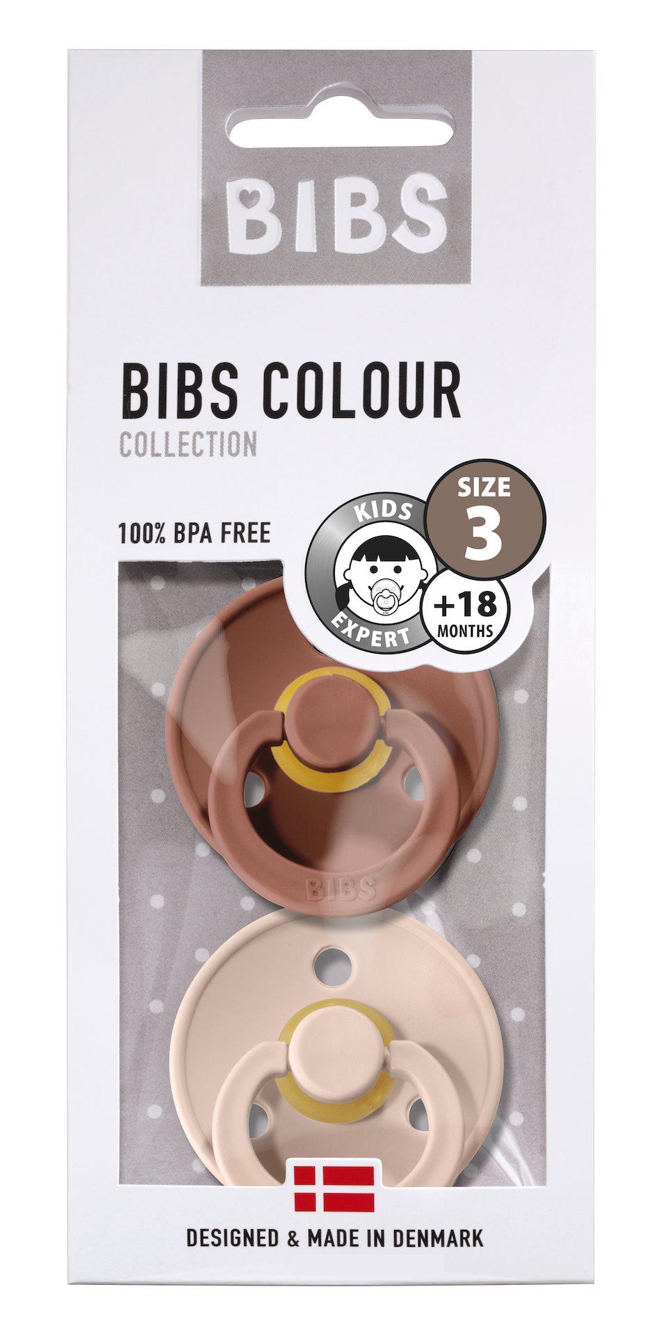 BIBS Sutter Colour 2-Pack Str.3 (Over 18M), Nat.Schuk (Blush/Woodchuck)