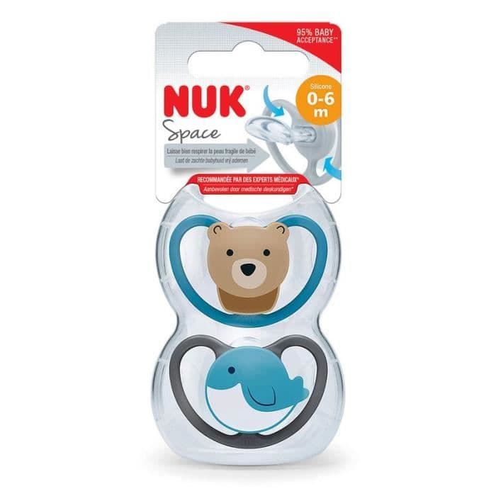 NUK 2 tutit SPACE 0-6m valas / karhu
