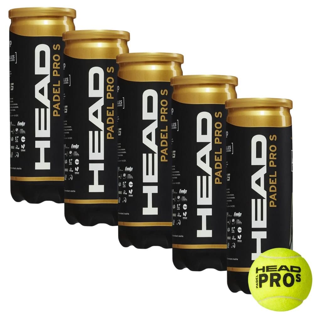 Head, 5x Rör Padelbollar - Padel Pro S