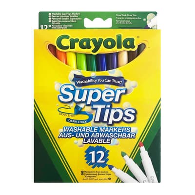 Crayola, 12x Tusjpenner - Super Tips