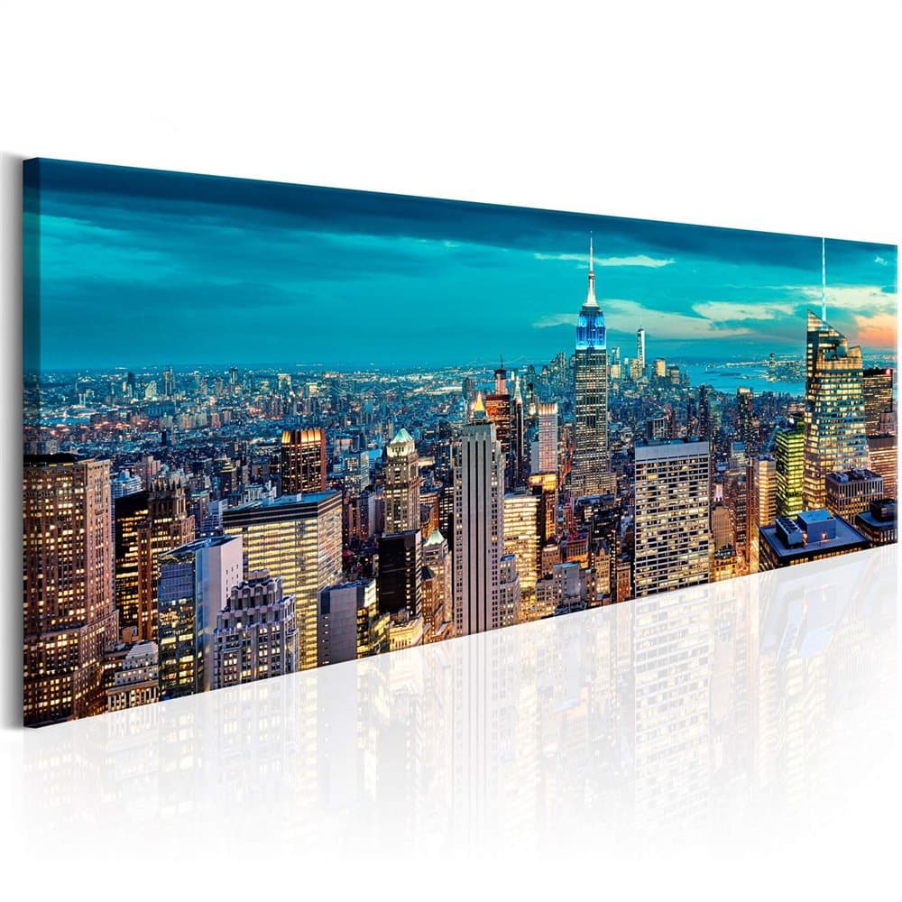 Tavla - Blue Metropolis (135 x 45 cm)