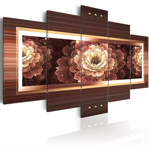 Bild av Tavla - Gold gerbera (100 x 50 cm)