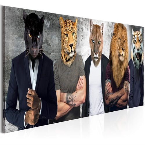 Bild av Tavla - Different Faces (1 Part) Narrow (135 x 45 cm)