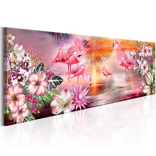 Bild av Tavla - Flamingoes Land (135 x 45 cm)