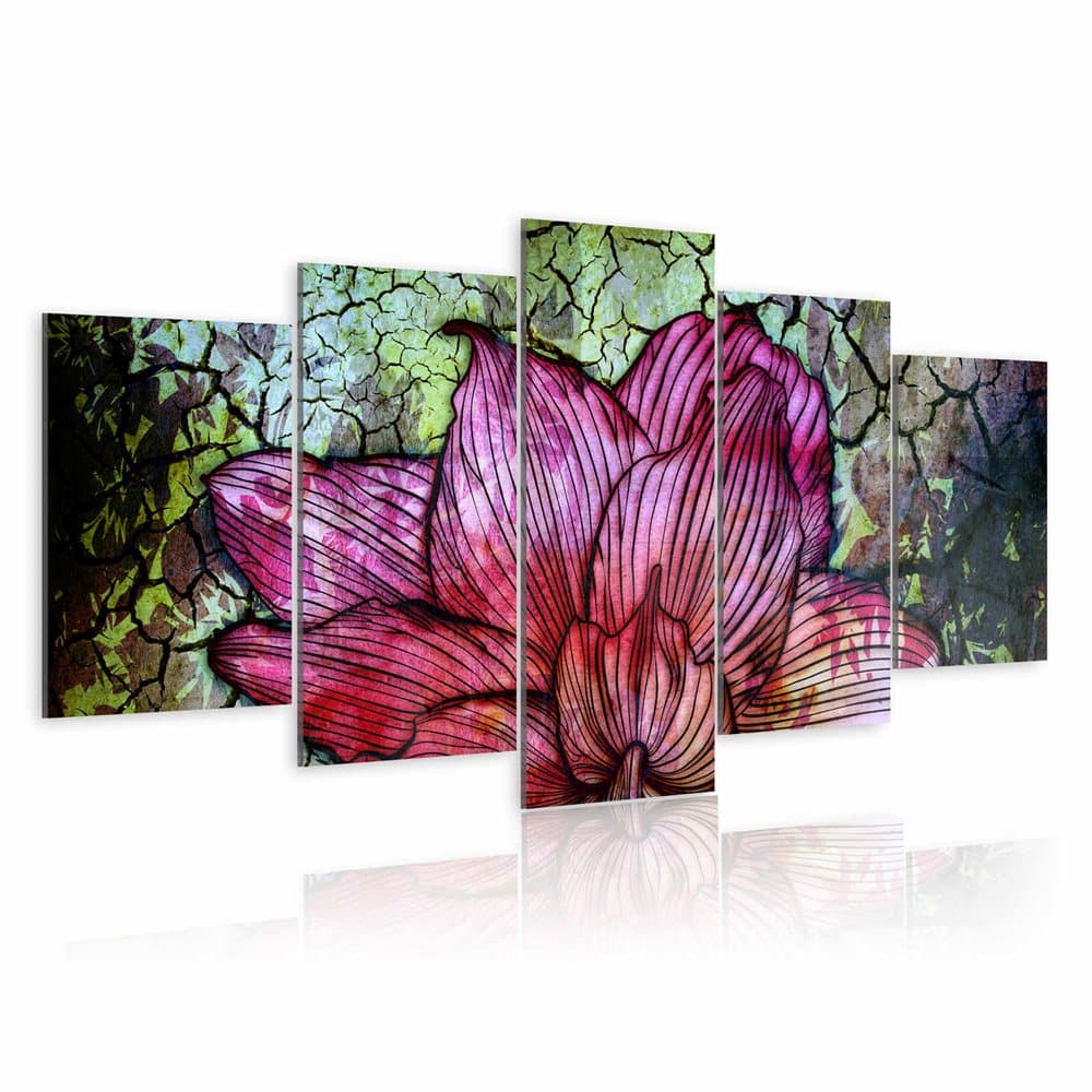 Tavla - Flowery stained glass (200 x 100 cm)