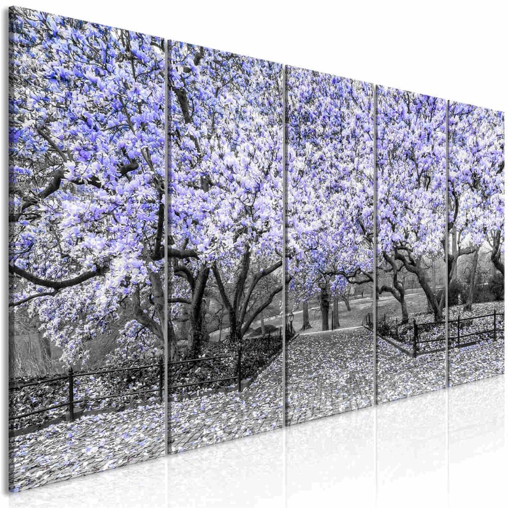 Tavla - Magnolia Park (5 Parts) Narrow Violet (225 x 90 cm)