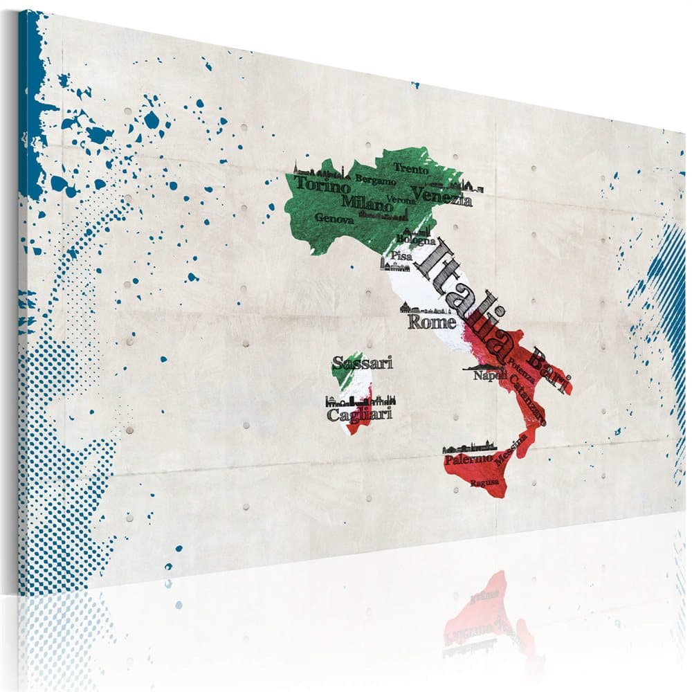 Tavla - Karta över Italien (90 x 60 cm)