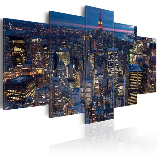 Bild av Tavla - Good night New York! (100 x 50 cm)