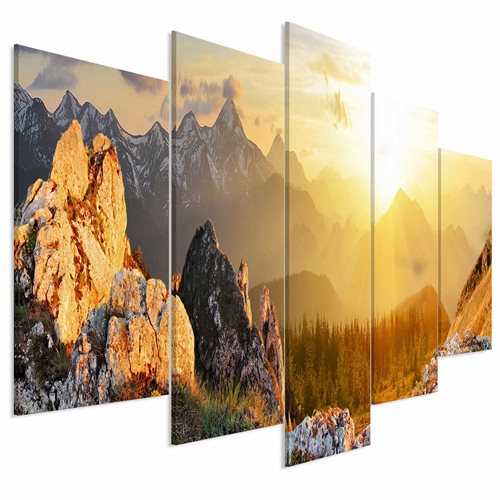 Bild av Tavla - Sun Salutation (5 Parts) Wide (225 x 100 cm)