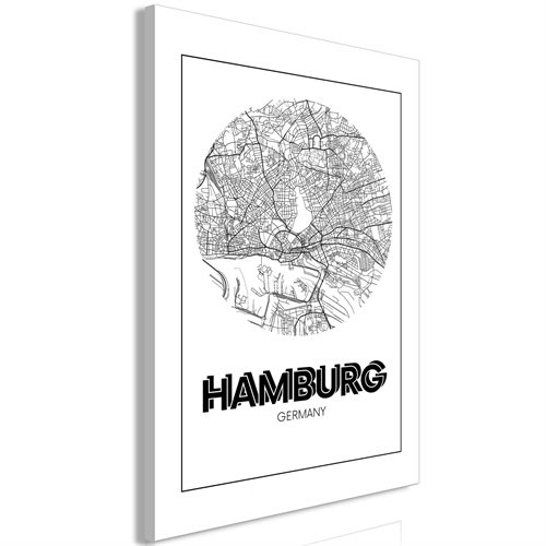 Bild av Tavla - Retro Hamburg (1 Part) Vertical (80 x 120 cm)