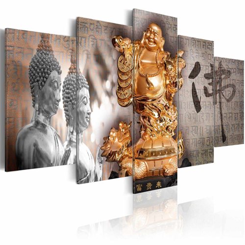 Bild av Tavla - Smile to Buddha! (100 x 50 cm)