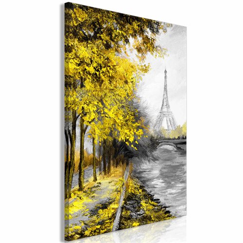 Bild av Tavla - Paris Channel (1 Part) Vertical Yellow (40 x 60 cm)