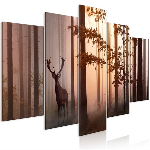 Bild av Tavla - Morning (5 Parts) Wide Brown (200 x 100 cm)