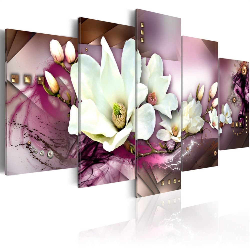 Tavla - Magnetic abstraction with an orchid (200 x 100 cm)