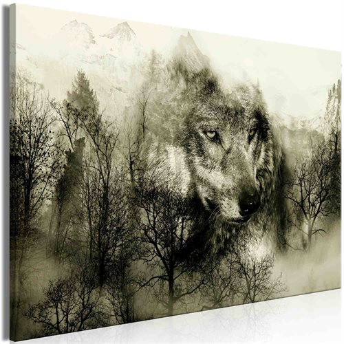 Bild av Tavla - Mountain Predator (1 Part) Wide Beige (90 x 60 cm)