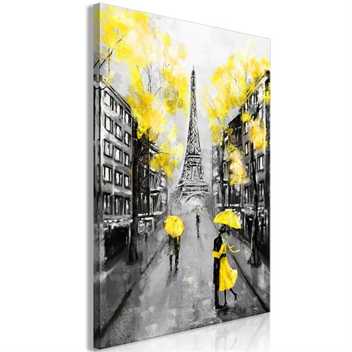 Bild av Tavla - Paris Rendez-Vous (1 Part) Vertical Yellow (40 x 60 cm)