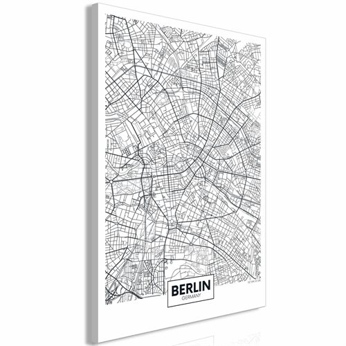 Bild av Tavla - Map of Berlin (1 Part) Vertical (60 x 90 cm)