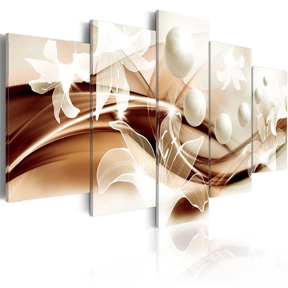 Tavla - Pearl Lilies In Bronze (200 x 100 cm)