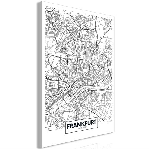 Bild av Tavla - Map of Frankfurt (1 Part) Vertical (80 x 120 cm)
