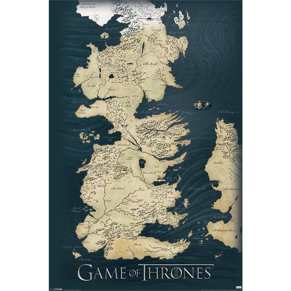 Game Of Thrones Map Poster