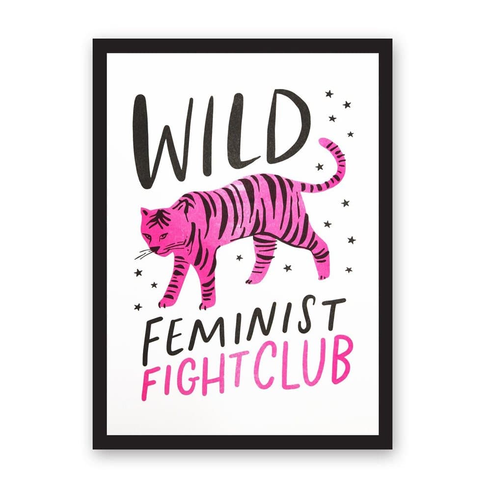 Ohh Deer Wild Feminist Fight Club A3 Riso Print