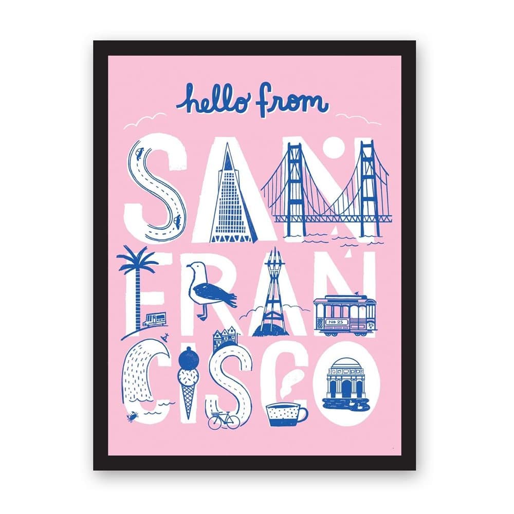 Hello From San Francisco A3 Riso Print