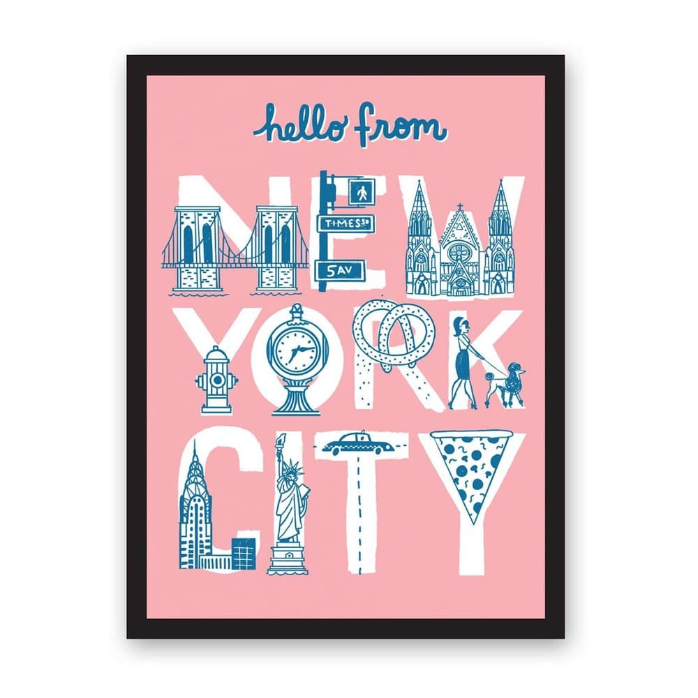Ohh Deer Hello From New York A3 Riso Print