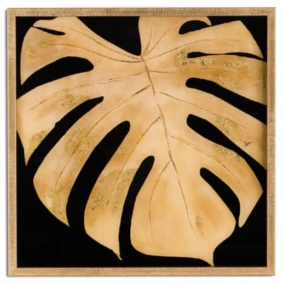 Hill Interiors Metallic Plant Image In Gold Frame