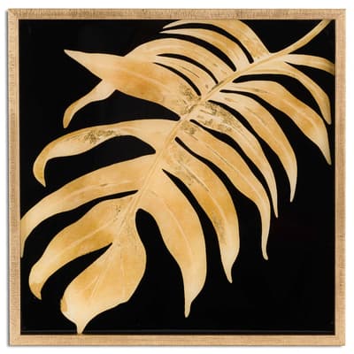 Hill Interiors Metallic Leaf Image In Gold Frame