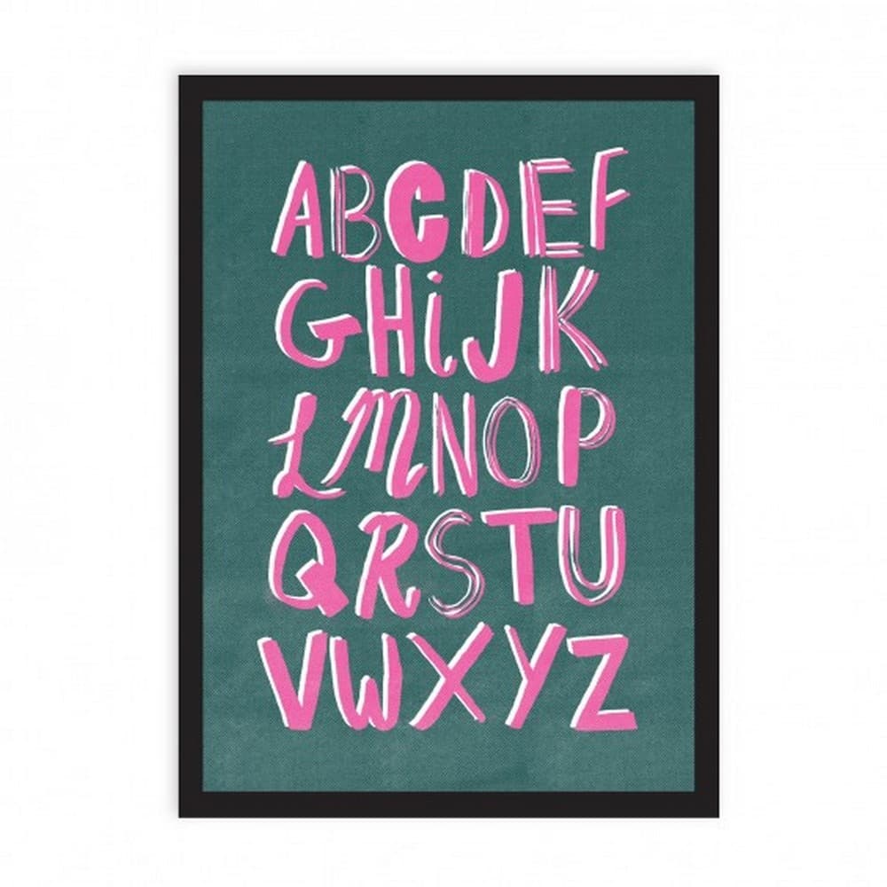 Ohh Deer Hand Letting Alphabet A3 Riso Print