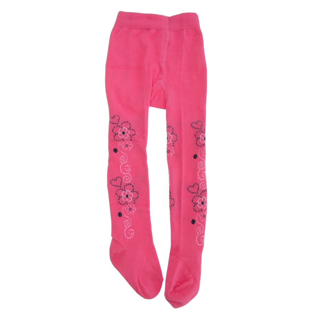 Baby Girls Cotton Rich Floral Design Tights
