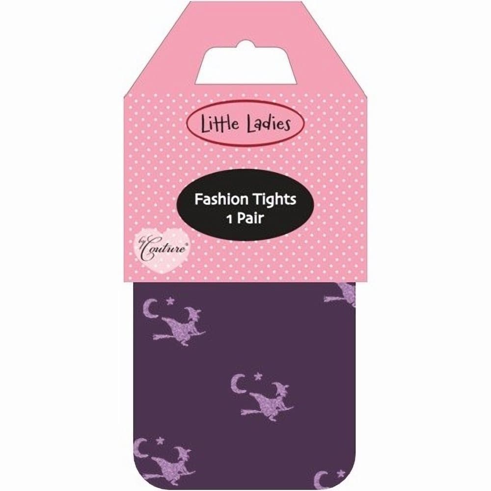 Couture Little Ladies Girls Glitter Halloween Witch Tights (1 Pair)