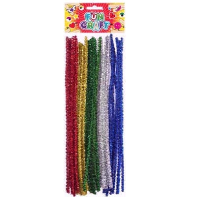 Fun Craft Glitter Pipe Cleaners (Pack Of 40)