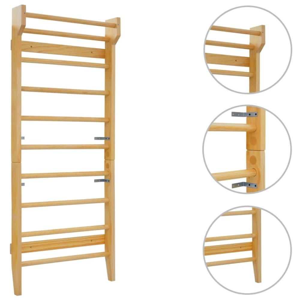 vidaXL Ribbevegg 80x158x195 cm tre