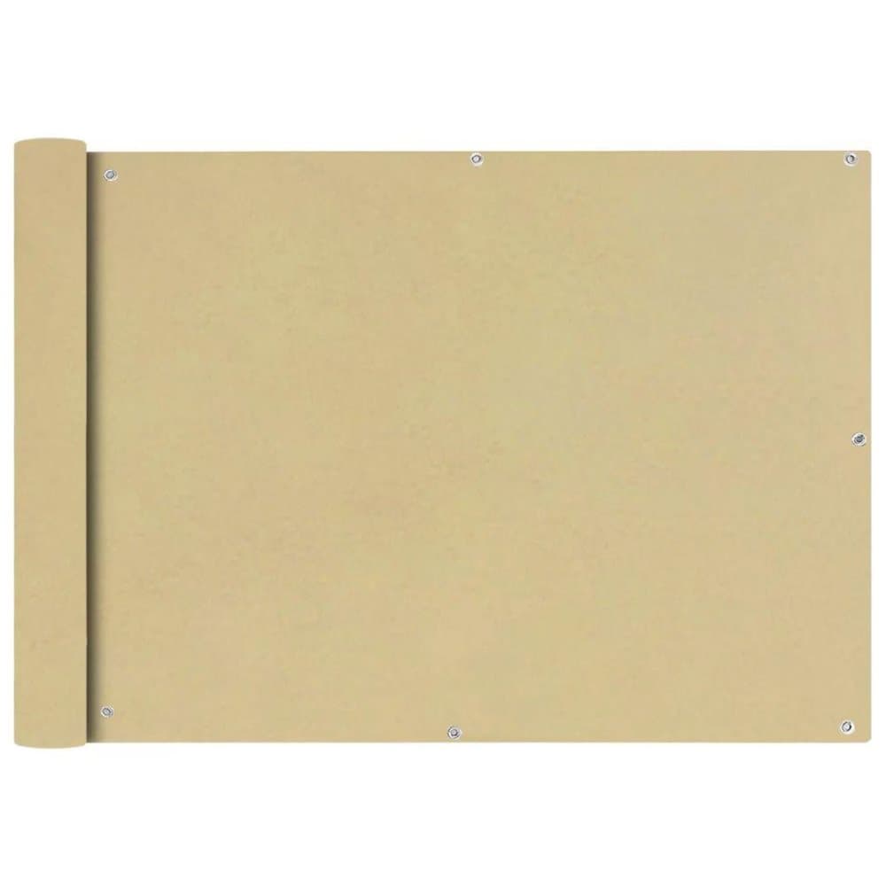 vidaXL Parvekkeen suoja Oxford-kangas 75x400 cm Beige