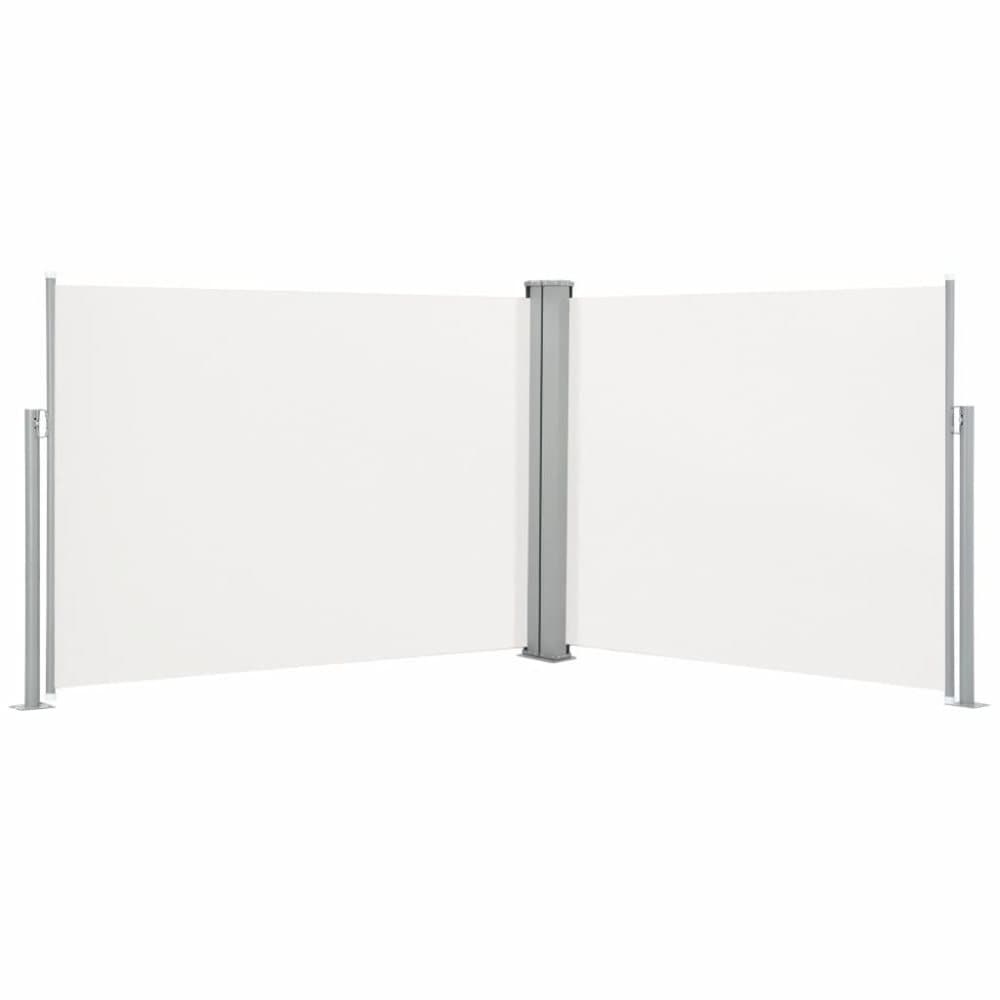 vidaXL Sisäänvedettävä sivumarkiisi 170x1000 cm kerma