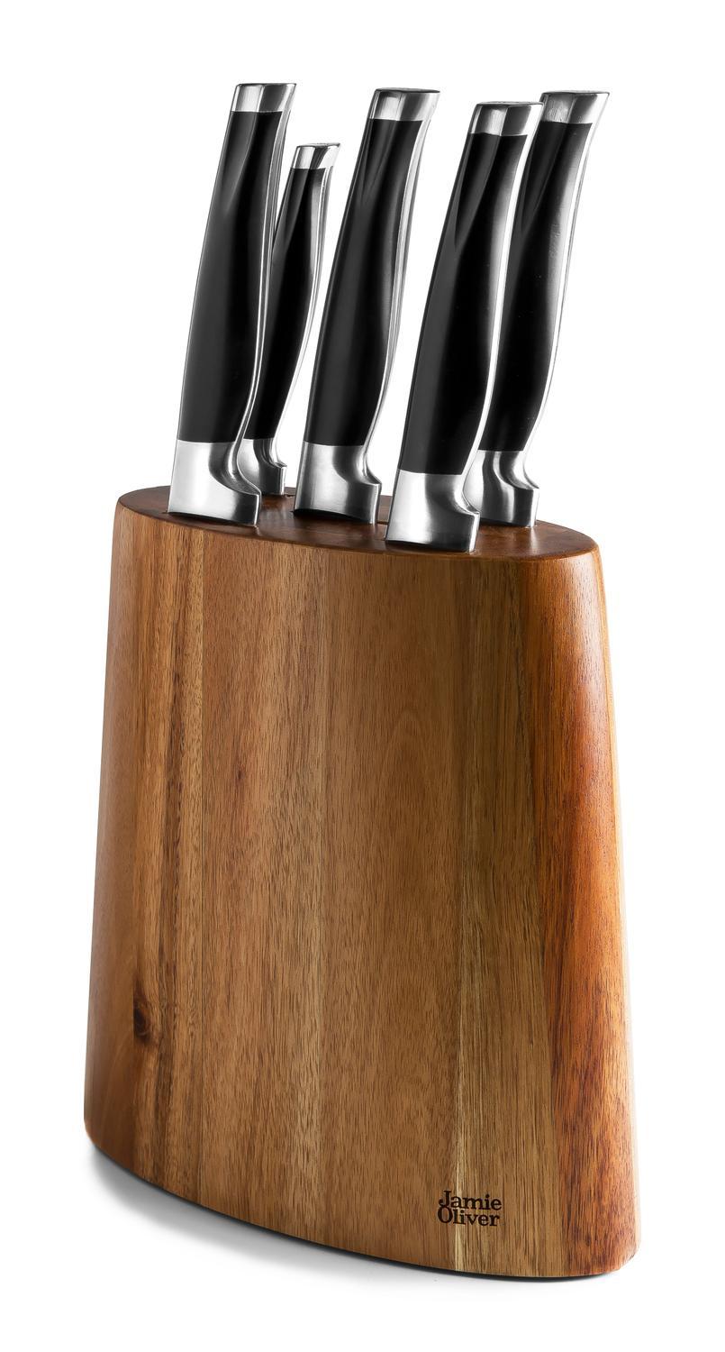 Knife block w / 5 knives Acacia Jamie Oliver