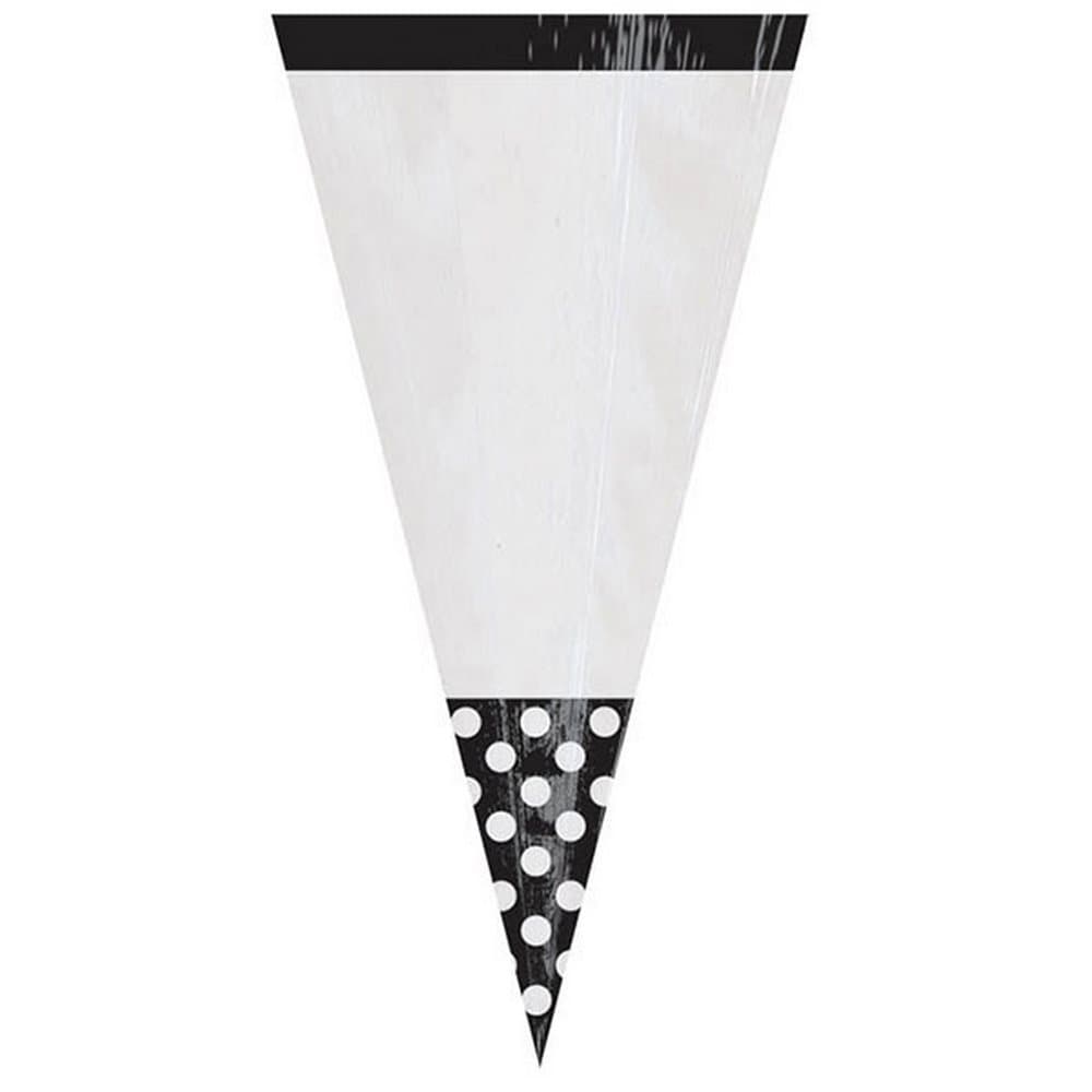 Amscan Cone Shaped Plastic Party Goodie Bags (Pack Of 10)