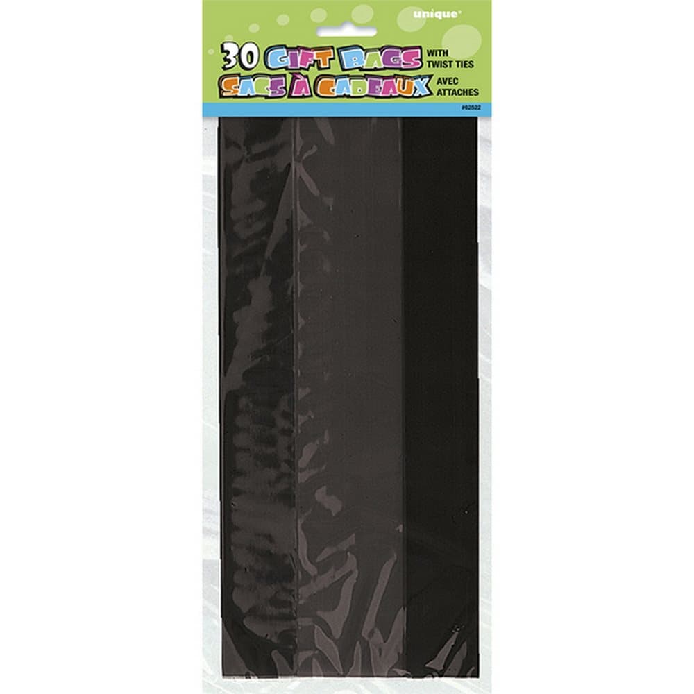 Unique Party Cello Treat Bags With Ties (Pack Of 30)