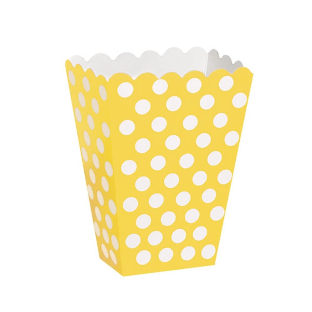 Unique Party Polka Dot Popcorn/Sweet Boxes (Pack Of 8)
