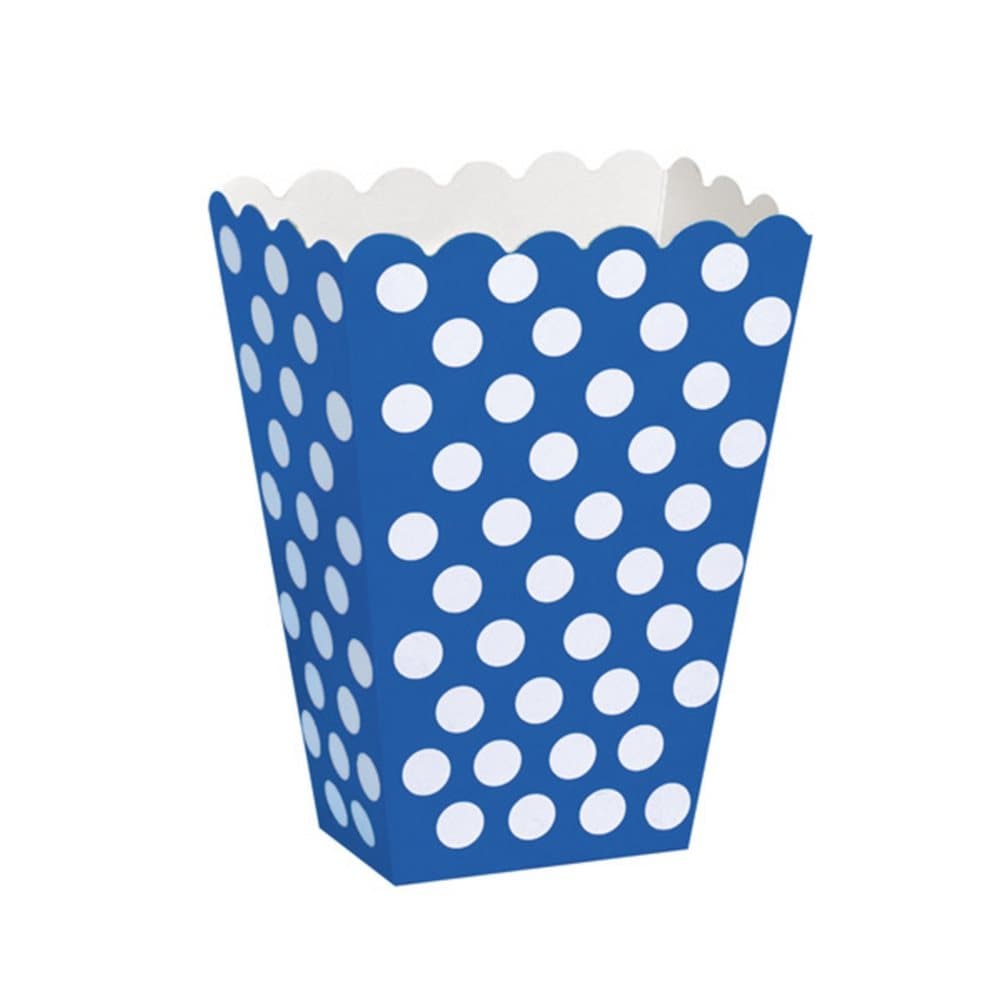 Unique Party Polka Dot Popcorn/Sweet Boxes (Pack Of 8)