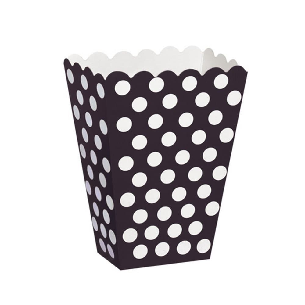 Unique Party Polka Dot Popcorn/Sweet Boxes (Pack Of 8)