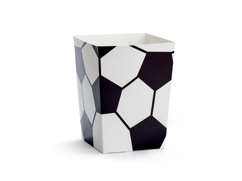 Popcornboxar Fotboll 6 st Lådor Askar Snackslådor, 7x7x12cm