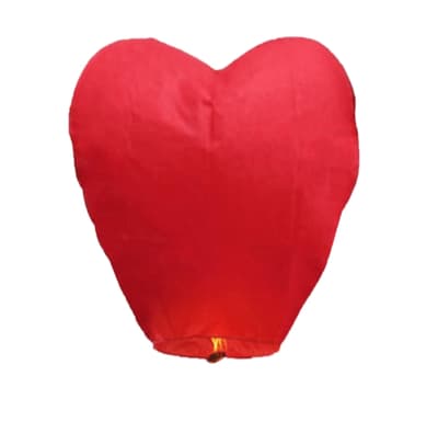 Himmellykter 10 stk Hjerteformede