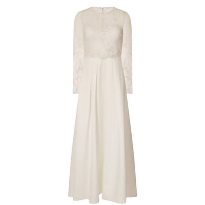 Little Mistress Womens/Ladies Lace Overlay Bridal Dress