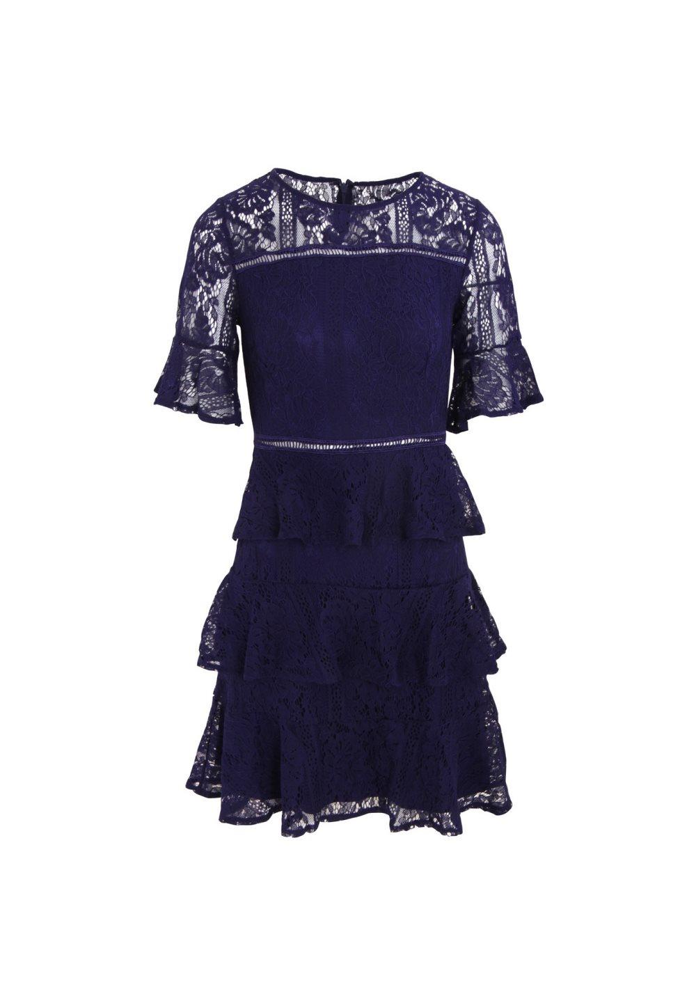Girls On Film Womens/Ladies Bibi Tiered Lace Shift Dress